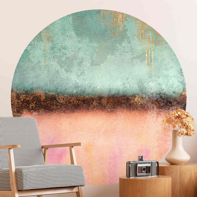 Modern wallpaper designs Pastel Summer With Gold