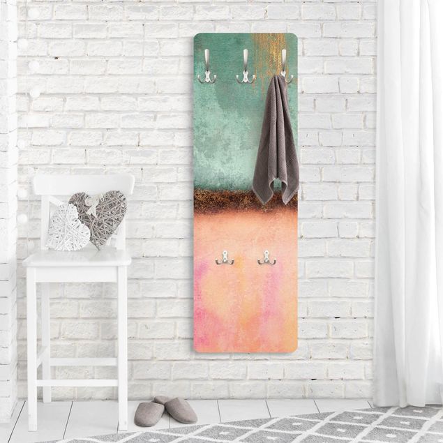 Wall coat rack Pastel Summer With Gold