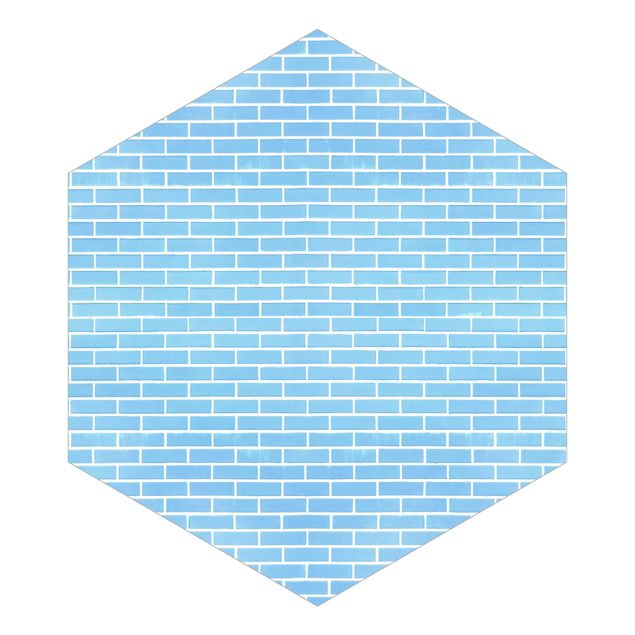 Blue aesthetic wallpaper Pastel Blue Brick Wall