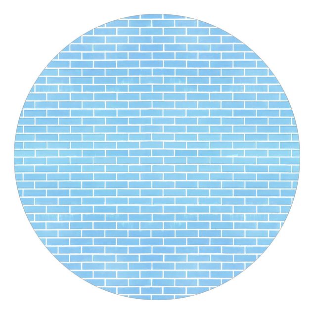 Blue wallpaper Pastel Blue Brick Wall