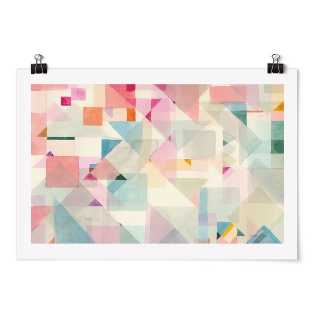 Prints multicoloured Pastel triangles