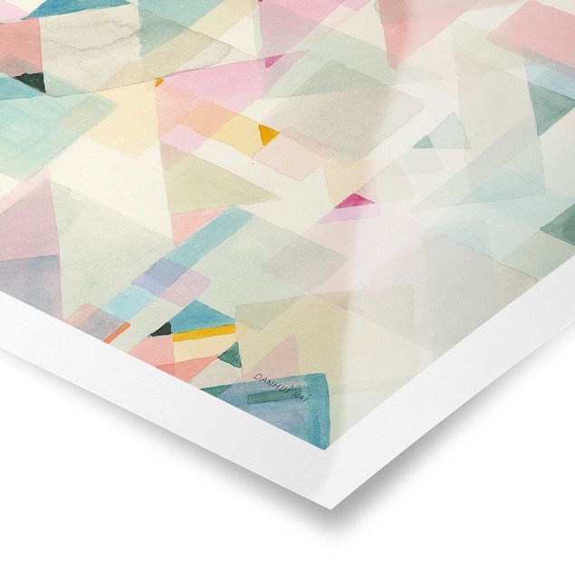 Poster print Pastel triangles