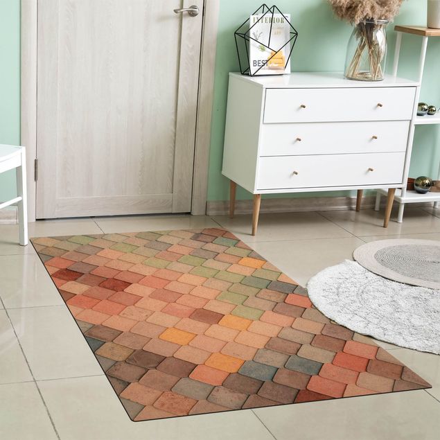 Stone look rugs Pastel Coloured Stone Scales Of Fish