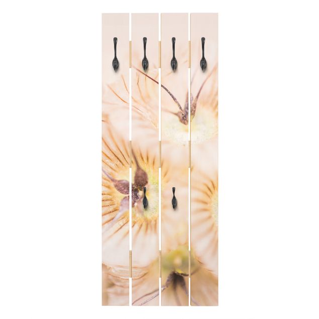 Wall mounted coat rack Pastel Bouquet of Flowers