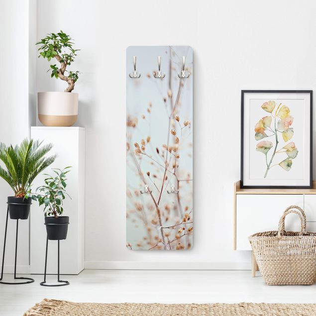 Wall mounted coat rack country Pastel Buds On Wild Flower Twig