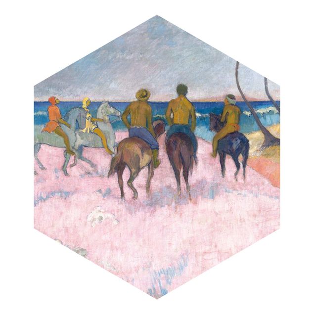 Hexagonal wallpapers Paul Gauguin - Riders On The Beach