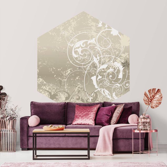 Contemporary wallpaper Mother Of Pearl Ornament Design