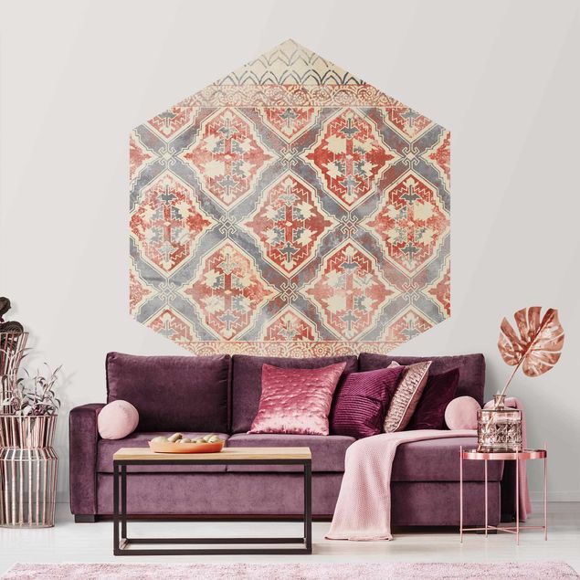 Modern wallpaper designs Persian Vintage Pattern In Indigo II