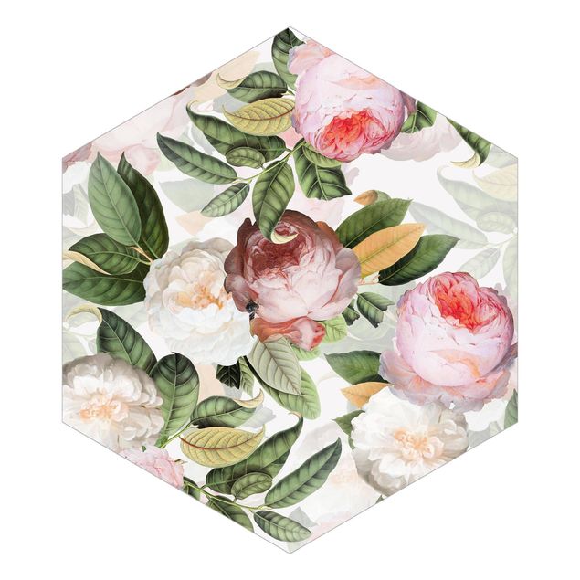 Wallpapers patterns Peonies With Leaves