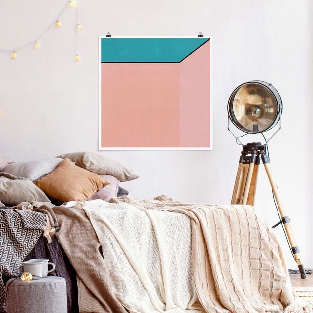 Abstract canvas wall art Peach Coloured Thickness