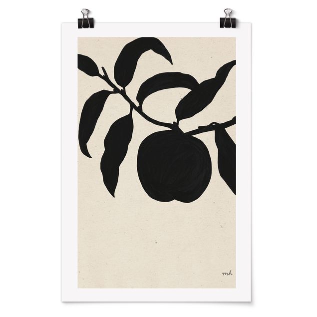 Fruit and vegetable prints Peach branch II