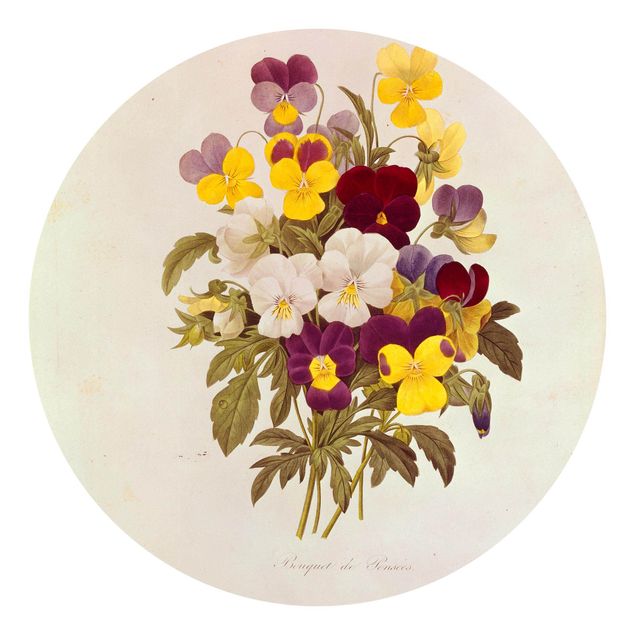 Aesthetic vintage wallpaper Pierre Joseph Redoute - Bouquet Of Pansies