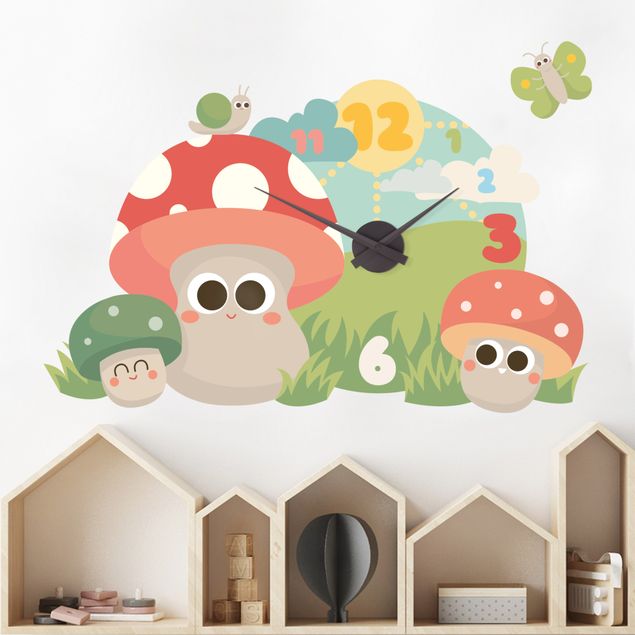 Kids room decor Mushroom Clock