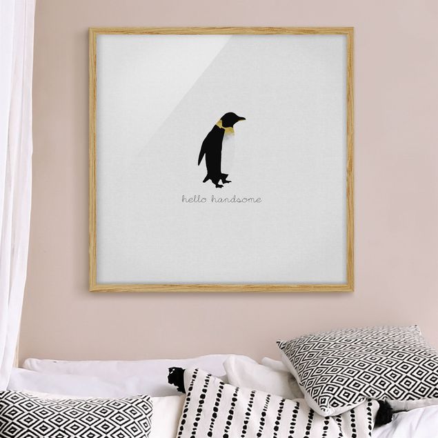 Art posters Penguin Quote Hello Handsome