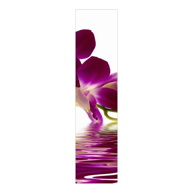 Sliding panel curtains flower Pink Orchid Waters
