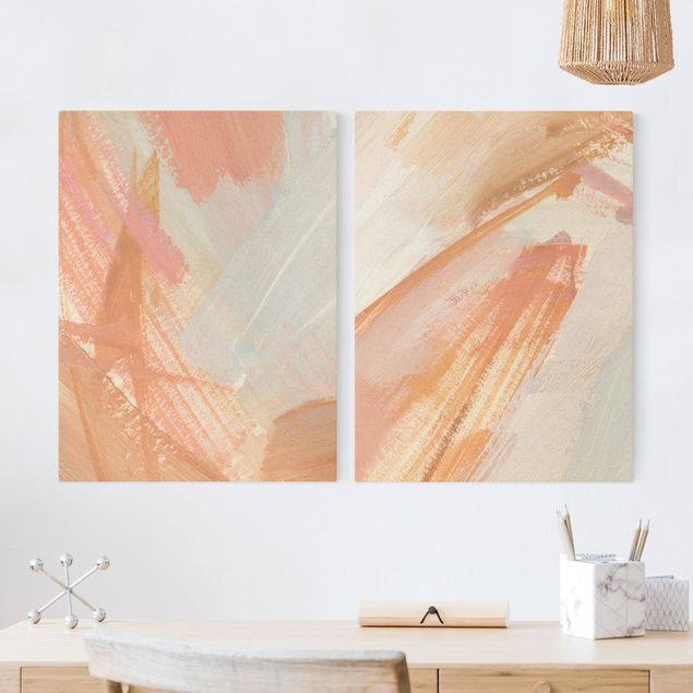 Abstract canvas wall art Pink And Vanilla
