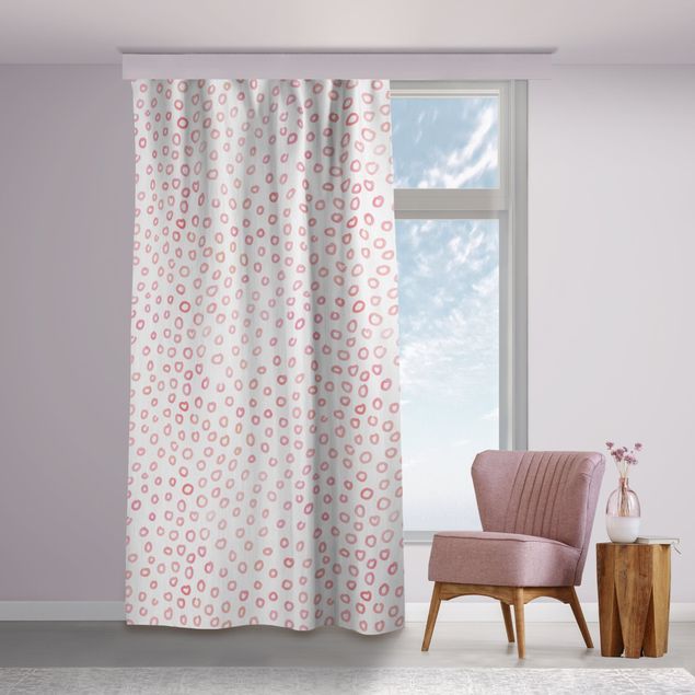 made to measure curtains Pink Watercolour Dots