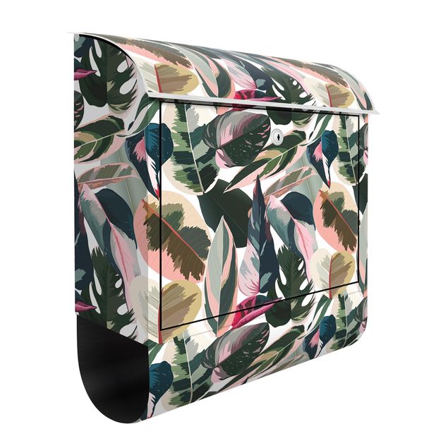 Letterboxes flower Pink Tropical Pattern