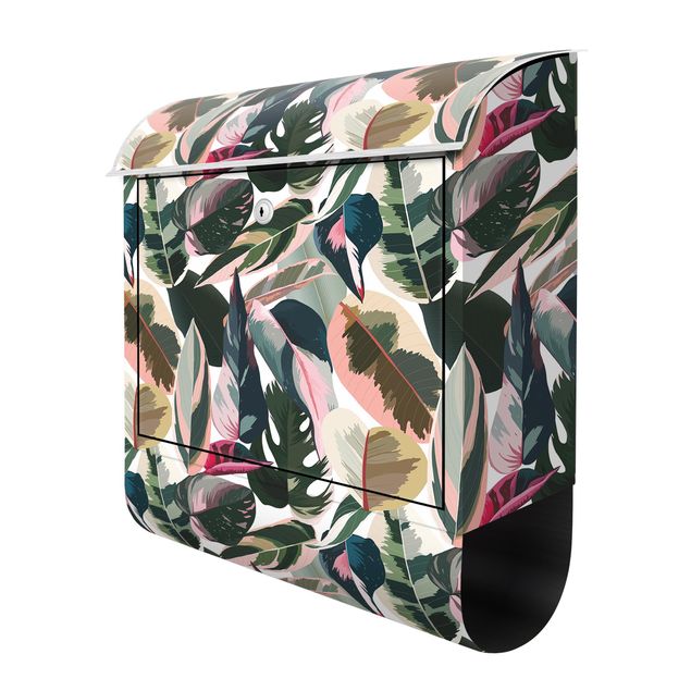 Letterboxes Pink Tropical Pattern