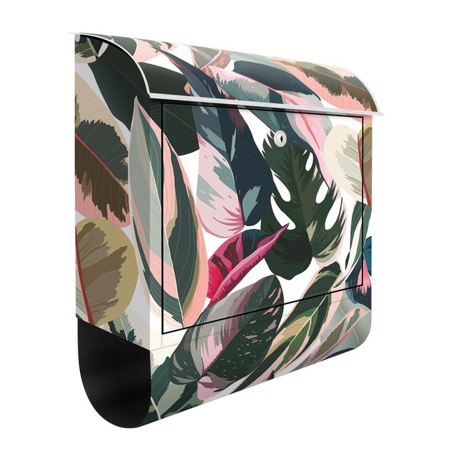Letterboxes flower Pink Tropical Pattern XXL