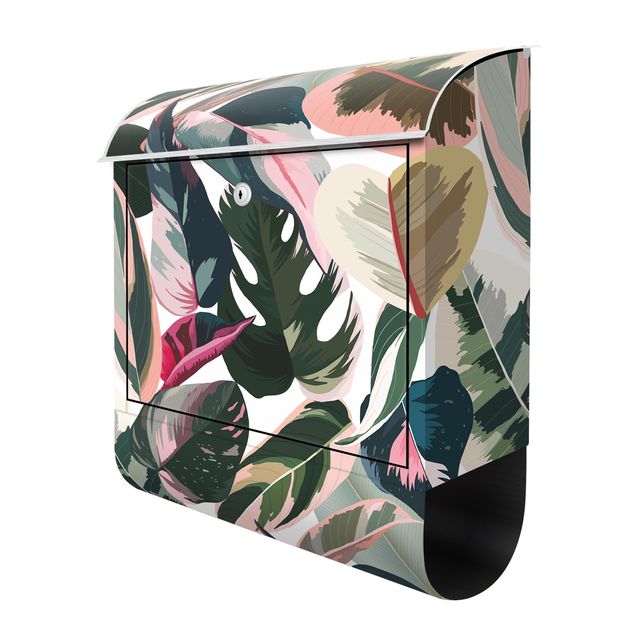 Letterboxes Pink Tropical Pattern XXL