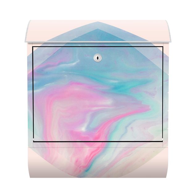 Letterboxes Pink Water Marble