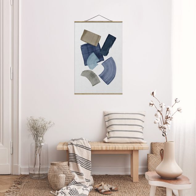 Contemporary art prints Broad Strokes In Blue And Brown