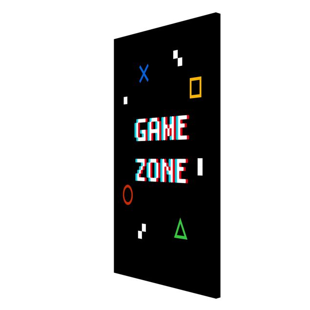 Modern art prints Pixel Text Game Zone