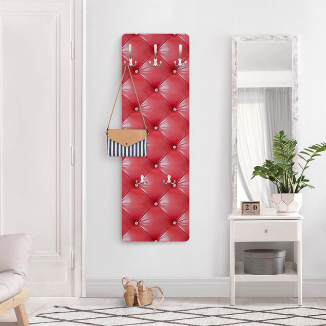 Wall mounted coat rack red Red Cushion