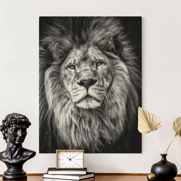 Lion canvas art Portrait Lion Black And White