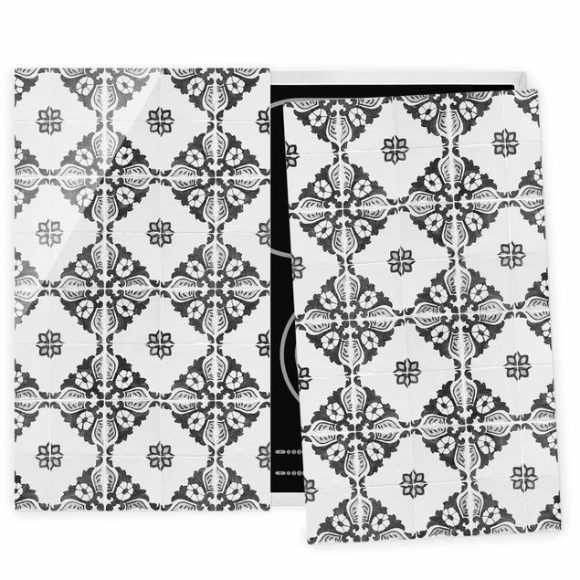 Kitchen Portuguese Vintage Ceramic Tiles - Sintra Black And White