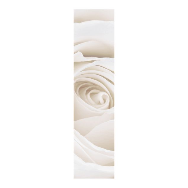 Sliding panel curtains flower Pretty White Rose