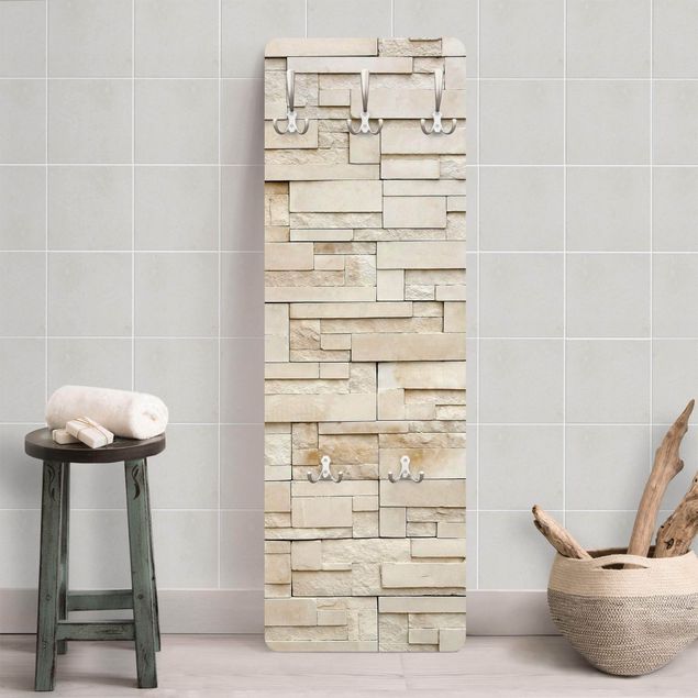 Wall mounted coat rack country Provence Stones