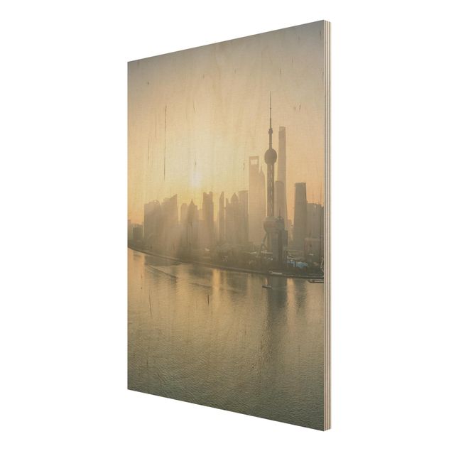 Wood prints Pudong At Dawn
