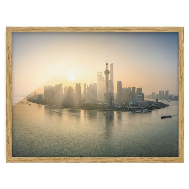 Orange print Pudong At Dawn