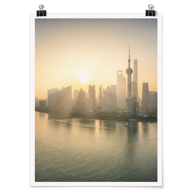 Posters architecture Pudong At Dawn