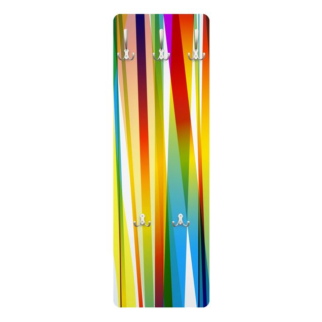 Wall mounted coat rack Rainbow Stripes