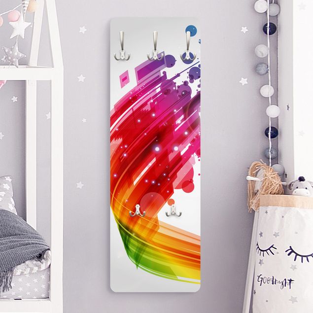 Kids room decor Rainbow Wave And Bubbles