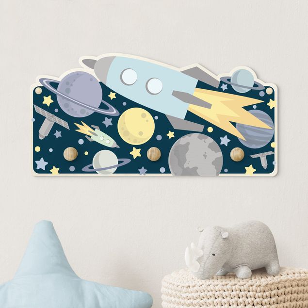 Nursery decoration Rocket And Planets
