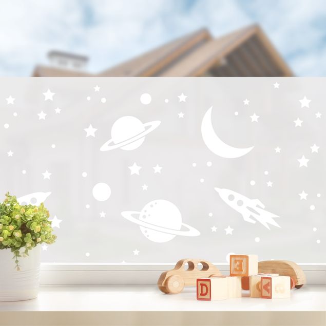 Nursery decoration Rocket Ship, Planets And Stars