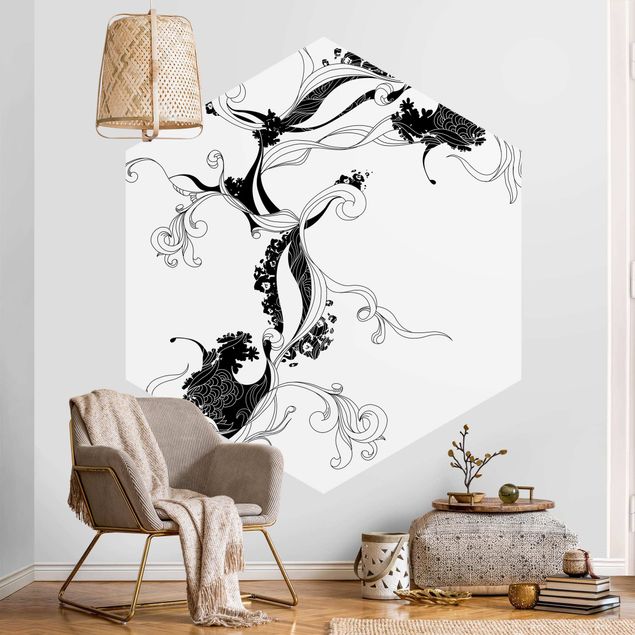 Contemporary wallpaper Tendril In Ink