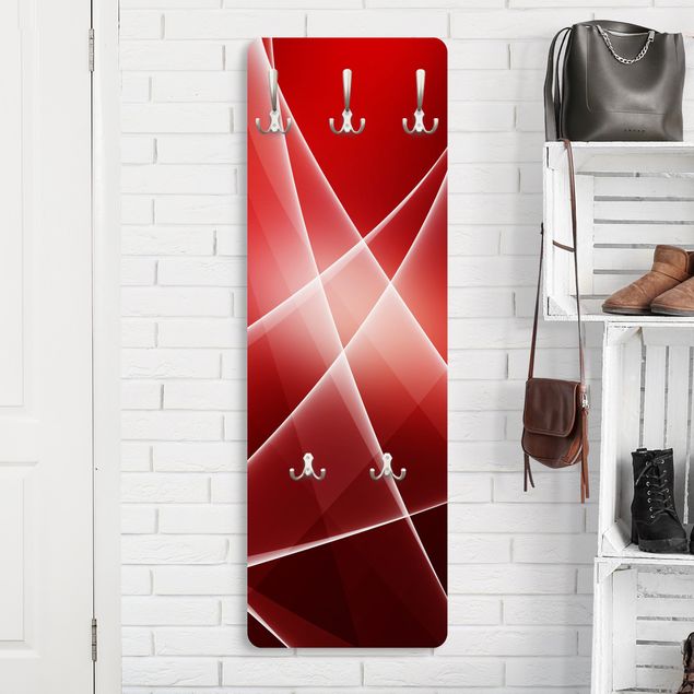 Wall mounted coat rack red Red Reflection