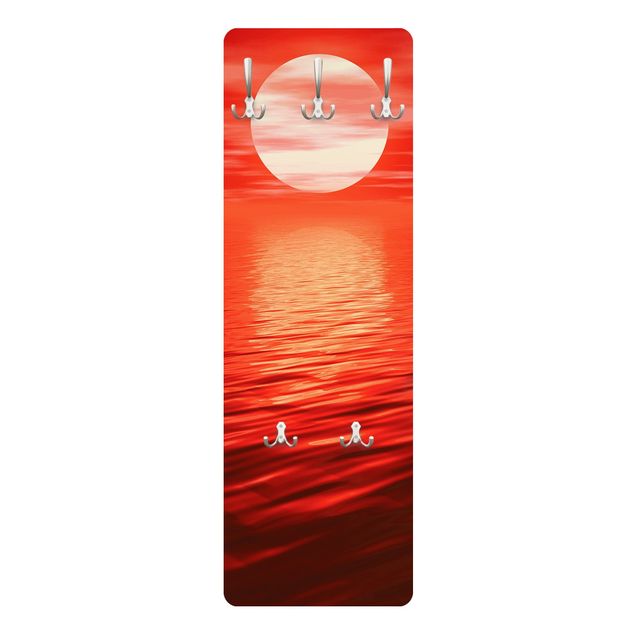 Wall coat rack Red Sunset