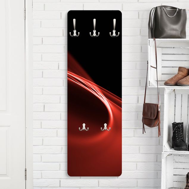 Wall mounted coat rack red Red Wave