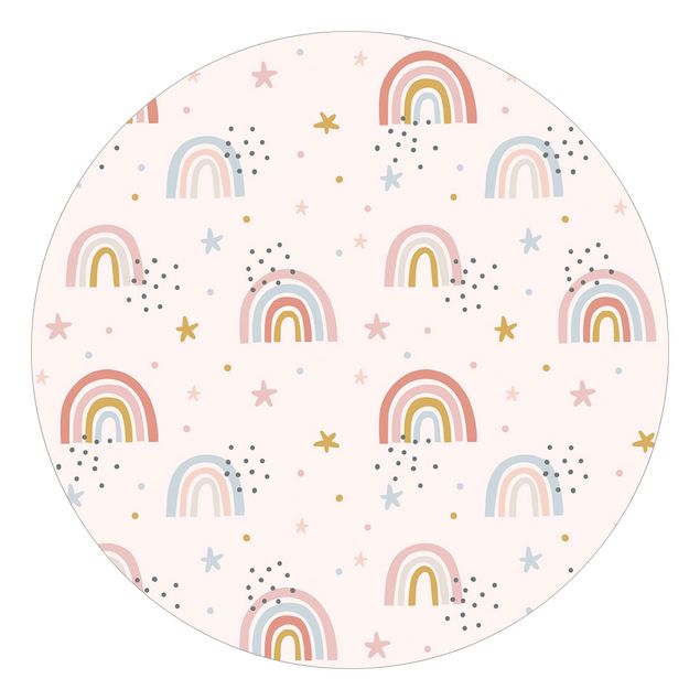 Adhesive wallpaper Rainbow World With Stars And Dots