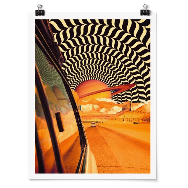 Modern art prints Retro Collage - The Best Road Trip I
