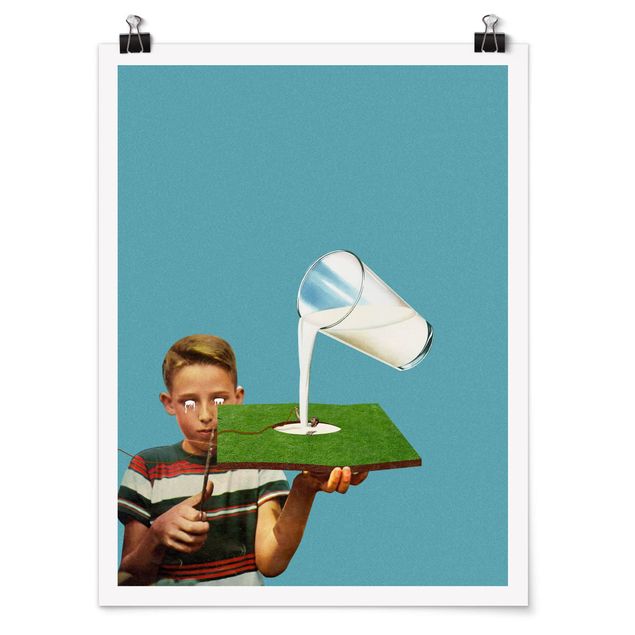 Prints modern Retro Collage - The Milk