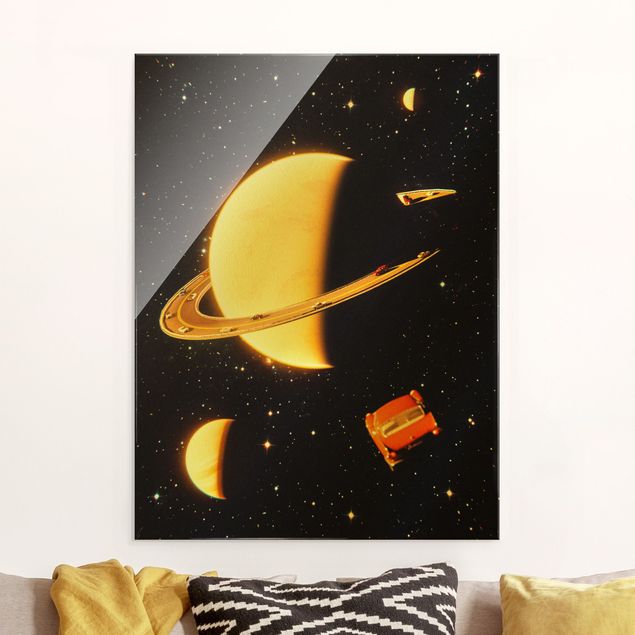 Nursery decoration Retro Collage - The Rings Of Saturn