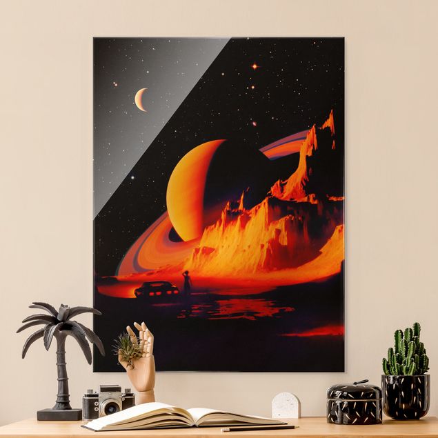 Landscape canvas prints Retro Collage - Wrong Turn