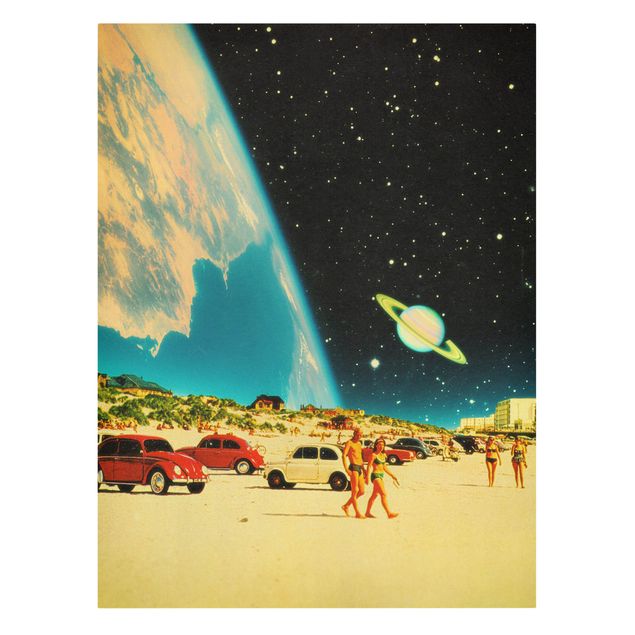 Vintage posters Retro Collage - Galactic Beach